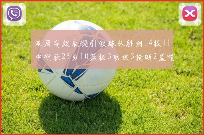 浓眉高效表现引领球队胜利14投11中斩获25分10篮板3助攻3抢断2盖帽